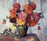 Frances Hudson Storrs Dahlias painting